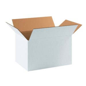 Белая картонная коробка